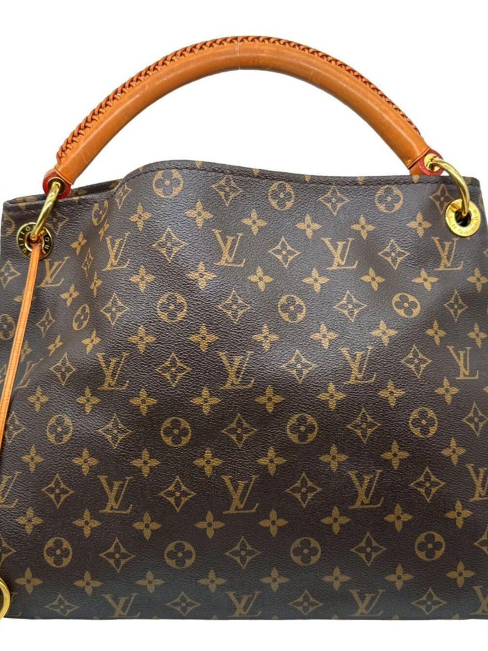 Louis Vuitton Artsy MM Monogram Canvas Hobo Bag Brown
